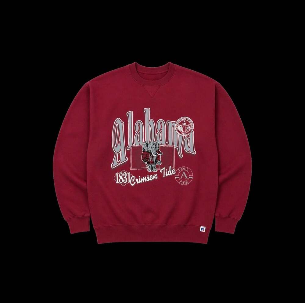Vintage 90s Russell Athletic Alabama Crimson Tide Elephant Sweatshirt XL